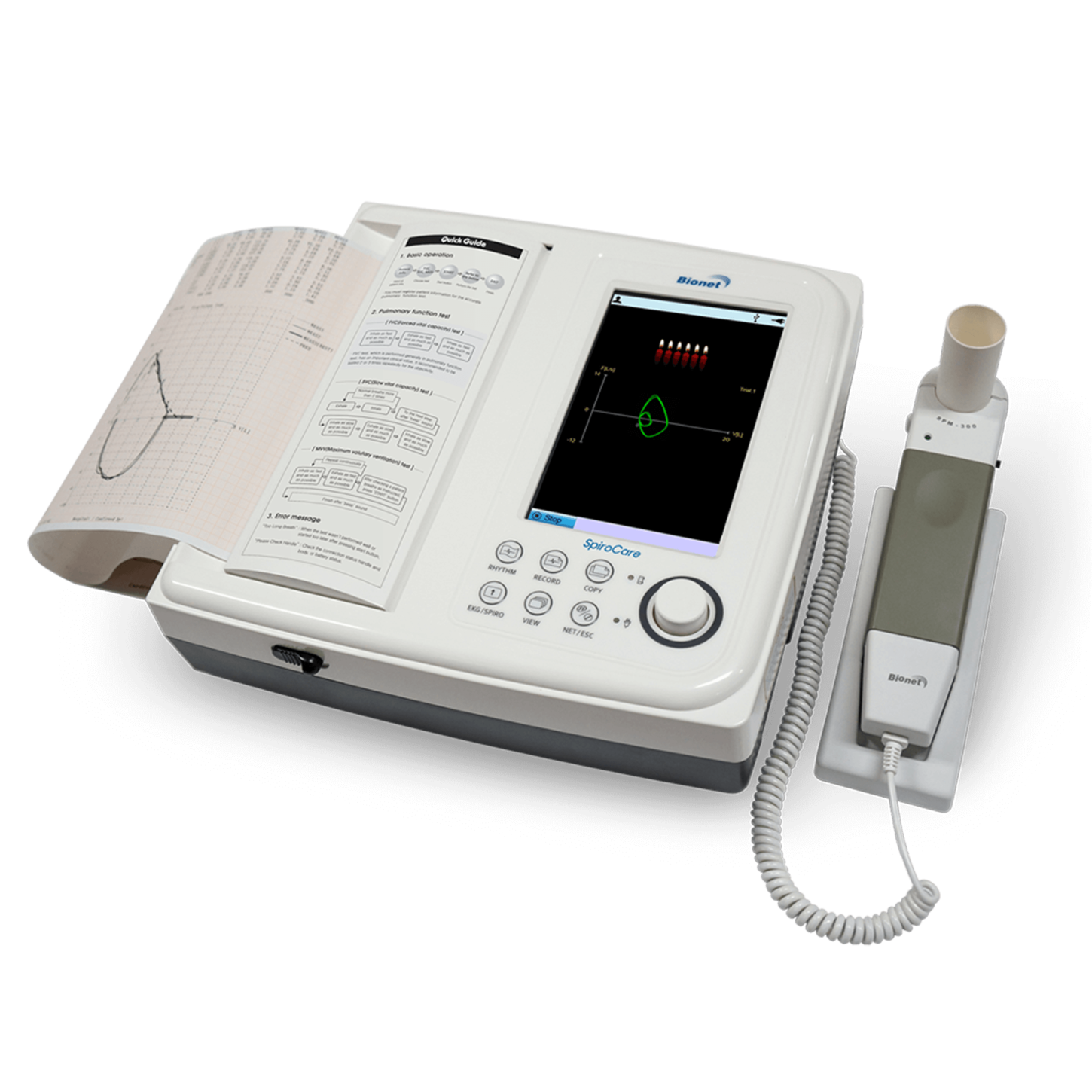 SpiroCare Bionet Pulmonary Function Testing Spirometer
